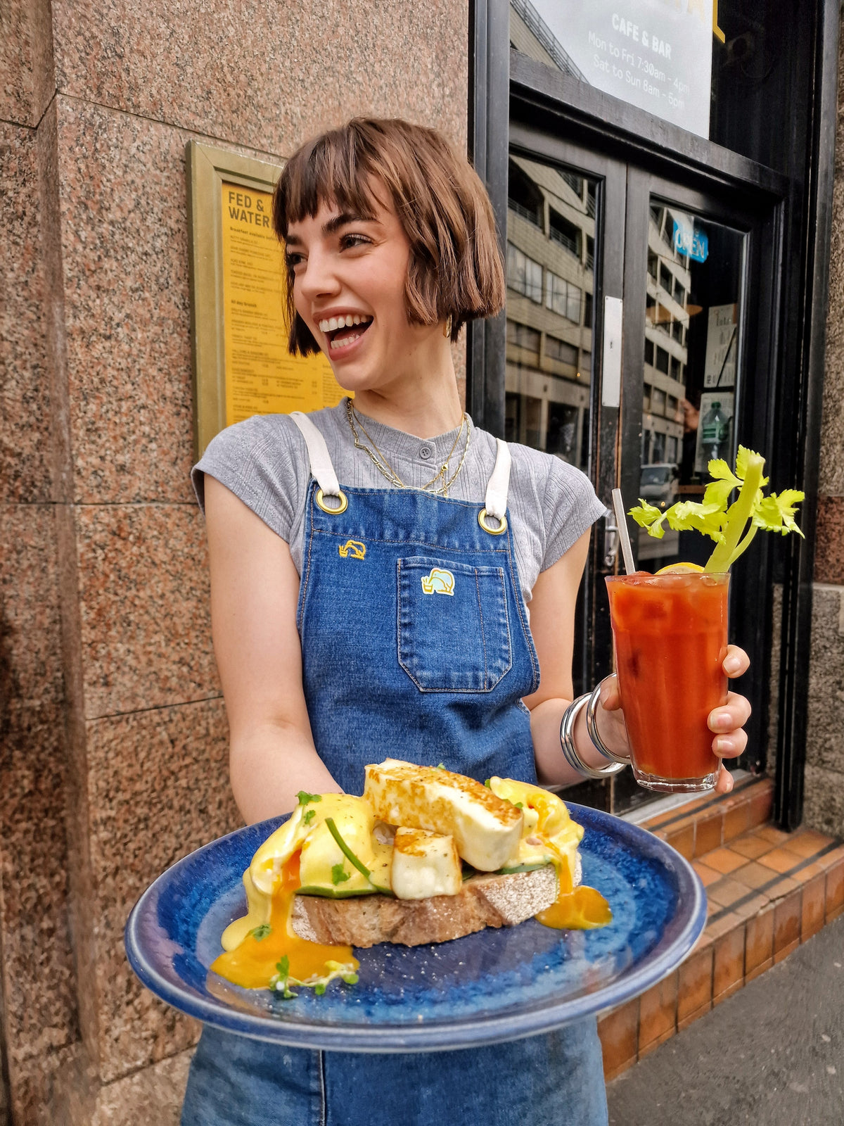 brunch service with a smile 